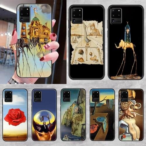 Salvador Dali Art Phone case For Samsung Galaxy Note 4 8 9 10 20 S8 S9 S10 S10E S20 Plus UITRA Ultra black art coque silicone
