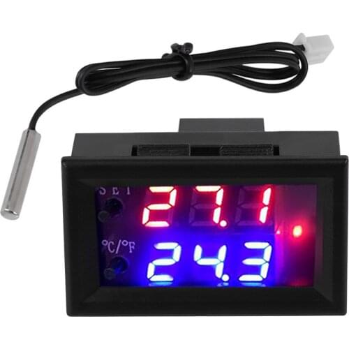 DC12V Digital Display Temperature Controller Switch With Sensor For The Hatching Area Equipment Case Air Conditioning System