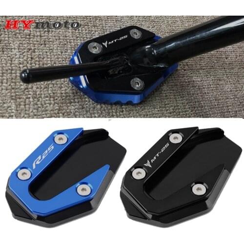 For YAMAHA MT25 MT-25 YZF R25 YZFR25 2014-2019 2020 Newest Motorcycle Kickstand Foot Side Stand Extension Pad Support Plate