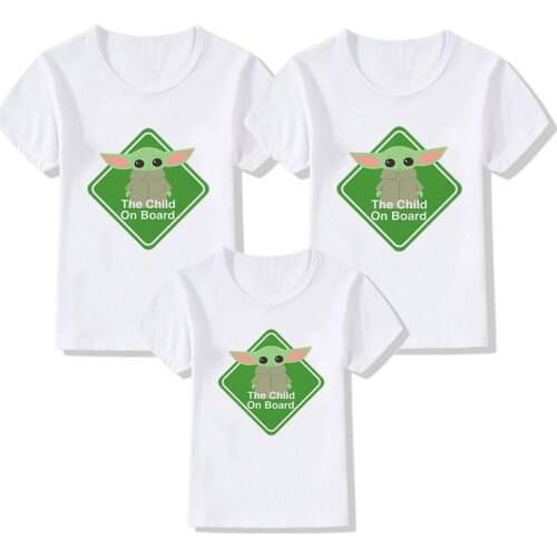 Disney Star War Print Women Men Funny T-shirt Baby Girl Harajuku Fashion Children Tops Tee Family Look Clothes