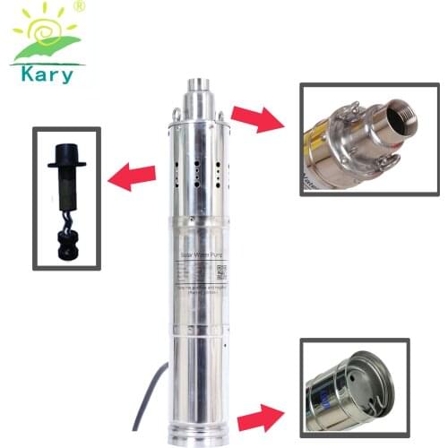 Kary best design 3 inch dc 12v brushless motor lift 30m solar water pump for home and farm water supply