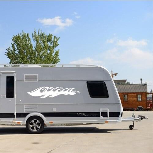 Creative Sea Waves For Camper Van Side Kits Decor Vinyl Stickers Removable Waves Car Styling Vinyl Stickers On Car