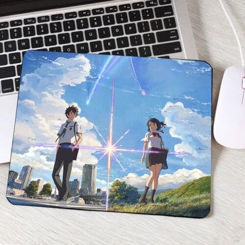 Mairuige Your Name Kimi No Na Wa Japan Anime Movie Tachibana Taki and Miyamizu Mitsuha Pattern Mousepad Mini Pc Laptop Keyboard