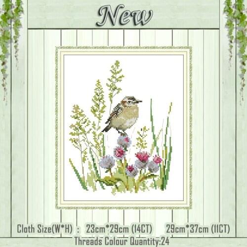 Little bird animal cartoon diy home decor painting counted printed on the canvas DMC 11CT 14CT kits Cross Stitch needlework Sets