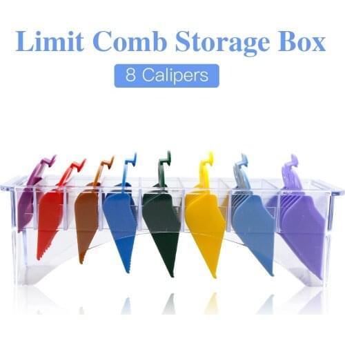 Barber Accessories Universal Hair Clipper Limit Comb Caliper Box Storage Box Hairdressing Salon Tools Guide Comb Caliper Box