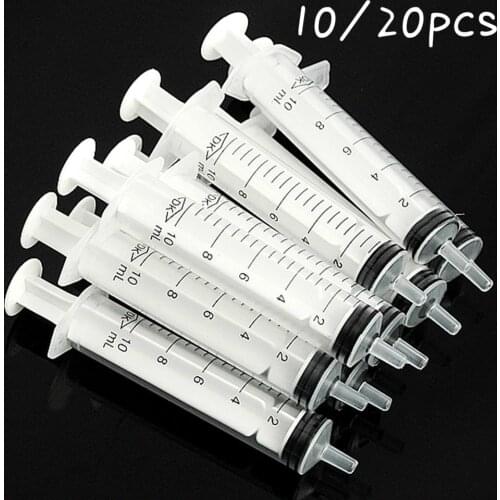 10/20pcs 10ml plastic nutrient syringe hydroponic measure disposable sampler injector For Measuring Nutrient Hydroponics