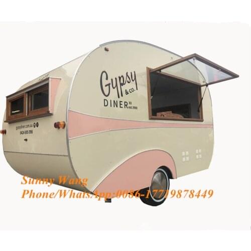 Conssion Food Trailer Mobile Food Truck Catering Equipment Bubble Tea Hot Dog Coffee Cart Vending Van Kiosk Outdoor For Sale
