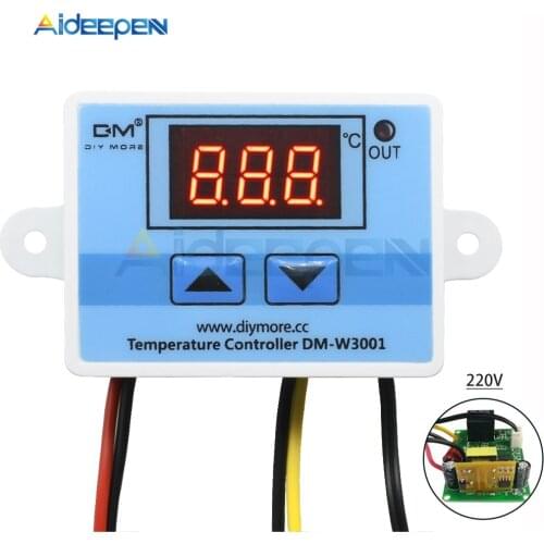 W3001 110V 220V Digital Temperature Controller Thermostat Thermo Incubator Heater Regulator AC-DC Transformer Isolated Power