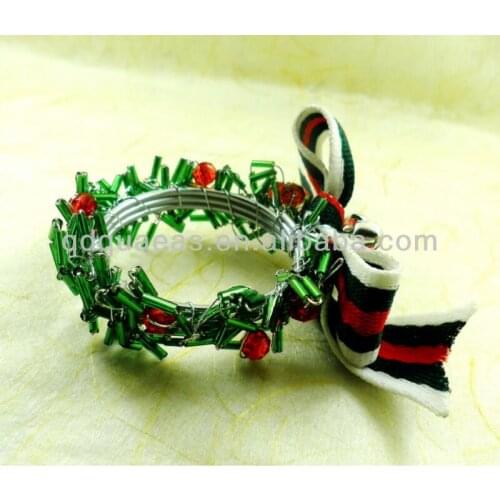 Beaded wedding napkin ring, napkin holder, decoration napkin ring