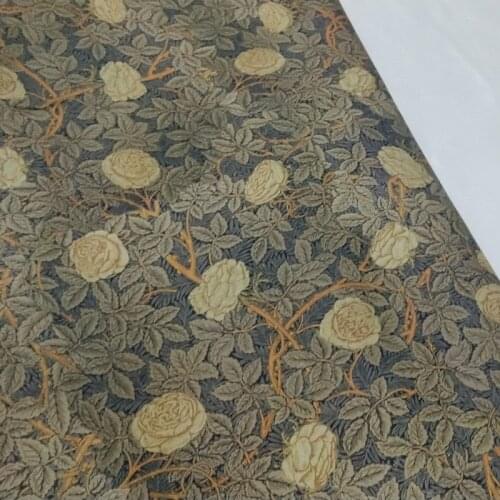 Viaphil 100% Cotton Fabric Brand New Blooming Rose Flowers Printed Sewing Cloth Dress Clothing Textile Tissue