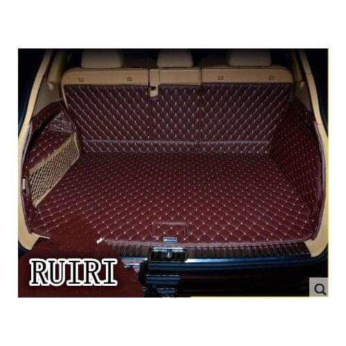 High quality! Full set car trunk mats for Porsche Cayenne 958 2017-2010 waterproof boot carpets cargo liner mat for Cayenne 2014