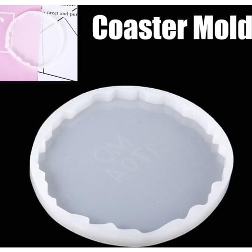 1Pc DIY Silicone Coaster Mold Clear Agate Coaster Resin Casting Mold Silicone Jewelry Making Epoxy Mould Craft