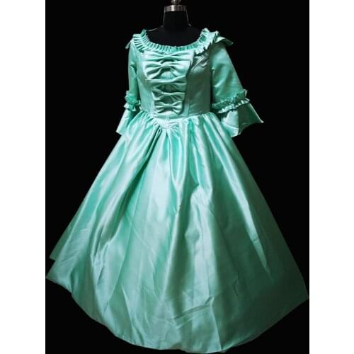 2020 New blue victorian Halloween Cosplay dress Colonial Georgian Renaissance Gothic Historical dress D-370