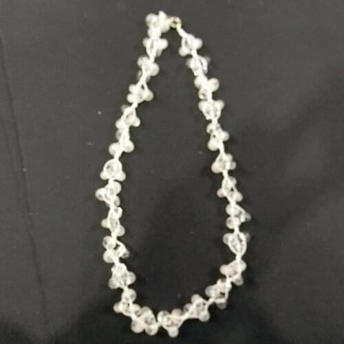 3pcs/lot Natural Clear Quartz Stone Rock Crystal Hand-woven Colorful ELF Choker Torque Energy Treat Beaded Necklace Collar Free