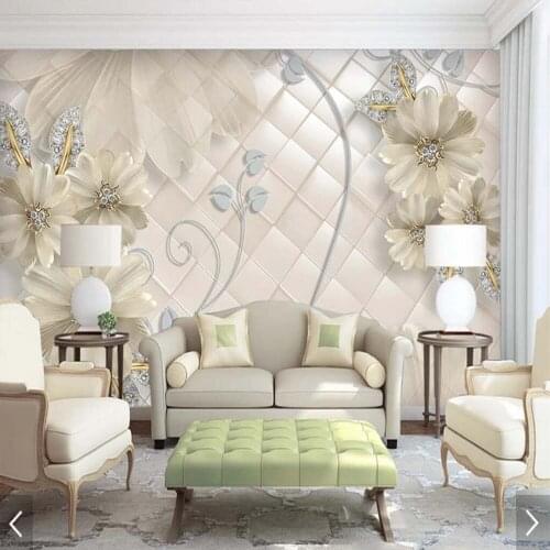 3D Embossed Sun Flower Wallpaper Mural Print Photo Wallpaper for Living Room TV Background Wall Decor Floral Wall Paper Murals