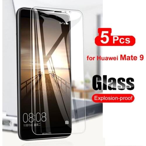 5Pcs 9H Protective Glass HD On for Huawei Mate 9 Phone Screen Protector for Huawei Mate 9 Mate9 Hard Tempered Glass Guard Shield