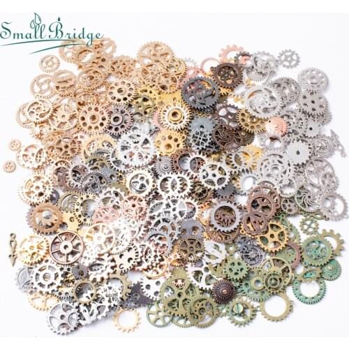 Multicolor Assorted Charm Gears Alloy fit Pendant Steampunk Decorative Accessories Cogs Disc Cool Retro Style Wholesale