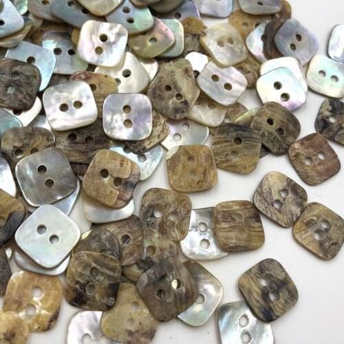 50 Pcs 12mm 2 Holes Mother of Pearl Square Sewing Buttons Scrapbooking Knopf Bouton DIY Apparel Accessories PT153