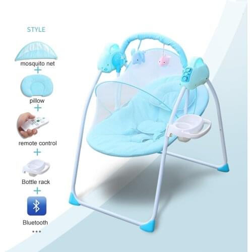 Baby Swing Electric rocking chair Newborn Baby Cradle Portable Baby Soothing Rocker with Remote Control 0-18 month