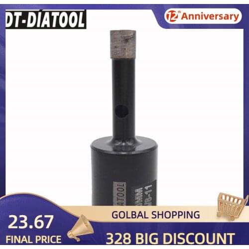 DT-DIATOOL 2pcs 5/8-11 Thread Dia10mm Welded Diamond Wet Drilling Core Bits Hard Granite Marble Stone Hole Saw
