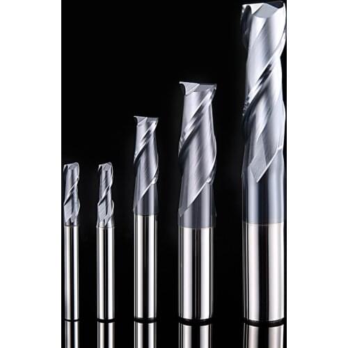Milling Cutter Alloy Coating Tungsten Steel Tool Cnc Maching 2 Blade Endmills Top Milling Cutter Kit Milling Machine Tools