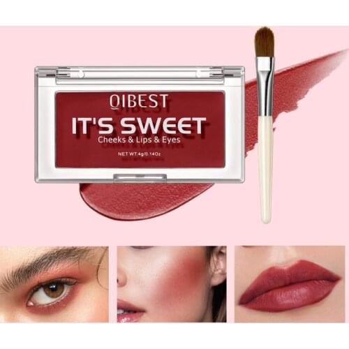 Lipstick Eye Shadow Blush 3-in-1 Makeup Lipstick Lip Gloss Long Lasting Cosmetic Lipstick Red Lip Matte Lipstick Rouge Cream