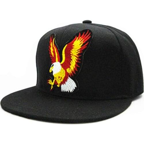 Eagle Animal Embroidery Cotton Baseball Cap Hip-hop Cap Adjustable Snapback Hats for Men and Women 268