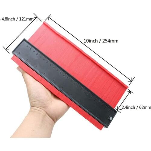 10" Width Measuring Tool Plastic Profile Copy Gauge Contour Gauge Duplicator Standard Wood Marking Tool Gauge