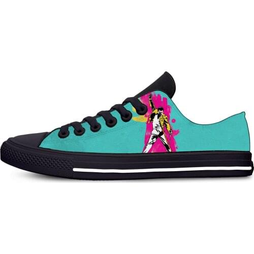 Freddie Mercury Rock Star Hot Cool Fashion Casual Canvas Shoes Low Top Breathable Lightweight Sneakers 3D Print For Men Women