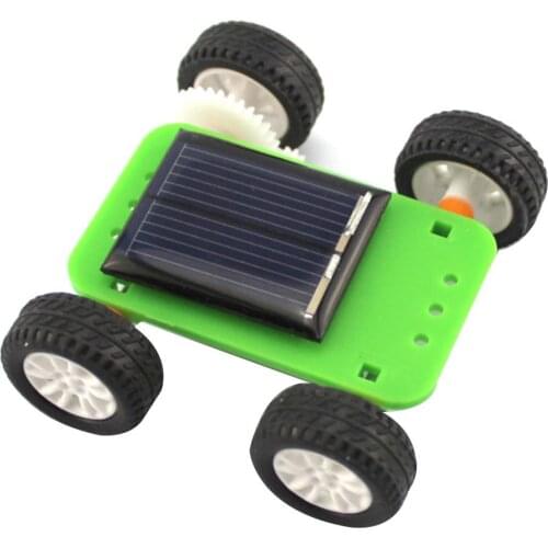 Solar Power Mini Car DIY Assembly Vehicle Kids Experiment Educational Toy Gift