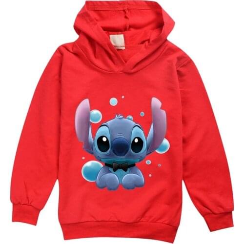 NEW Sweatshirt Stitch Little Monster Angel Cartoon Print Hoodie Pullover Couples Unisex Chirldren Sweatshirt Pocket Tops 9 Color
