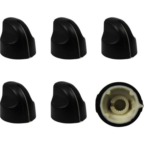 NEW 6PCS Guitar Effect Pedal Amplifier Amp Knobs Plastic Black Color Guitar Accessories