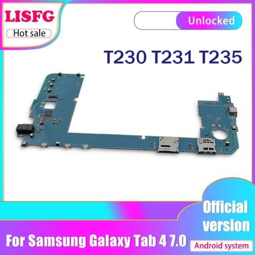Free shipping Good Tested Original For Samsung Galaxy Tab 4 T230 T231 T235 Motherboard With Android system Logic Main Board