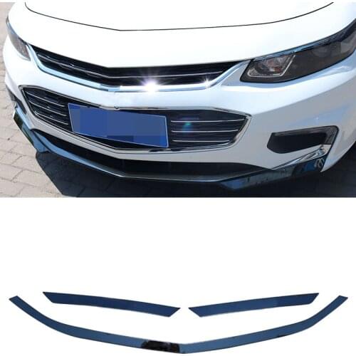 Lsrtw2017 Stainless Steel Car Front Bumper Anti-scratch Strip Trims for Chevrolet Malibu 2016 2017 2018 Accessories Auto