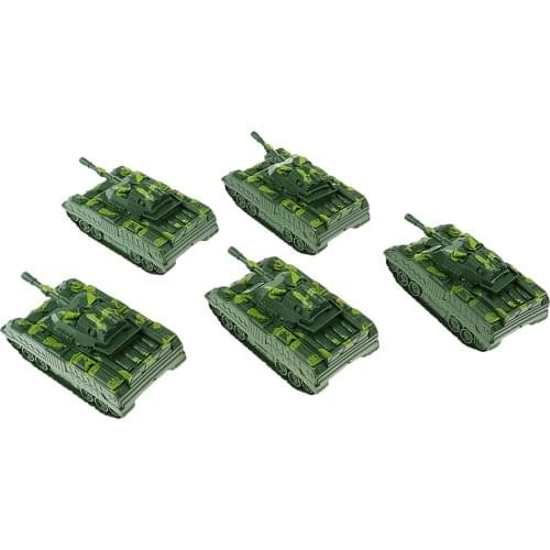 5Pcs Plastic Military Combat Tank Mini Model for Home Table Decoration Gift