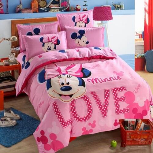 Disney cartoon Mickey Big White Pooh bed sheet four-piece set Mickey Mouse cute unisex selection