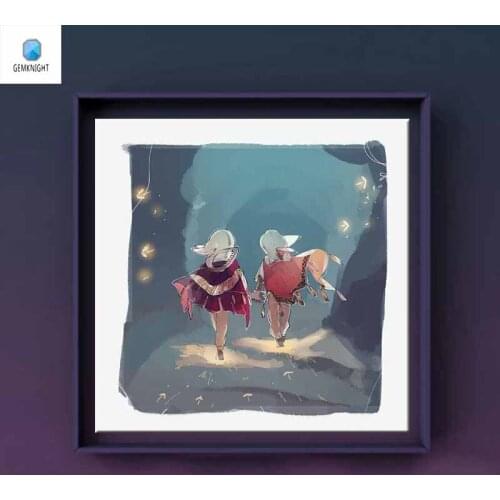 Hand painted oil painting on canvas Sky:Children of Light coloring by numbers gift for friend modular painting for home docor