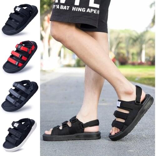 Summer Men Sandals Fashion Hook&loop Casual Shoes Men Size 36-44 Classic Unisex Beach Shoes Sandalia Masculina Zapatos De Hombre