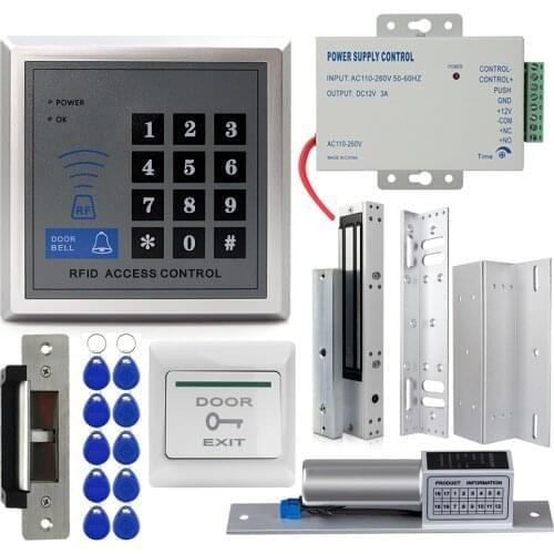 Smart RFID Access Control Rainproof Standalone Touch Button Door Lock Keypad Card Entry Controller Reader System