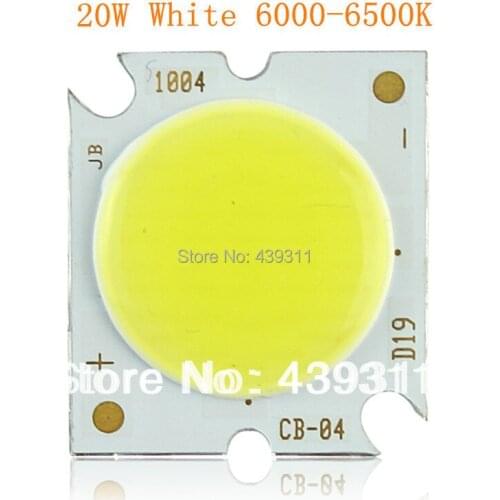 20W COB LED chip Warm White 3000-3200K Pure white 6000-6500K light source 600mA 29-36V 1700-1900LM Chip Free Shipping 5pcs