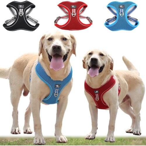 Dog Harness Reflective Cat Dog Leash Harnesses for Medium Large Dogs Walking Vest Leads Pet Breathable Harness Dogs Training