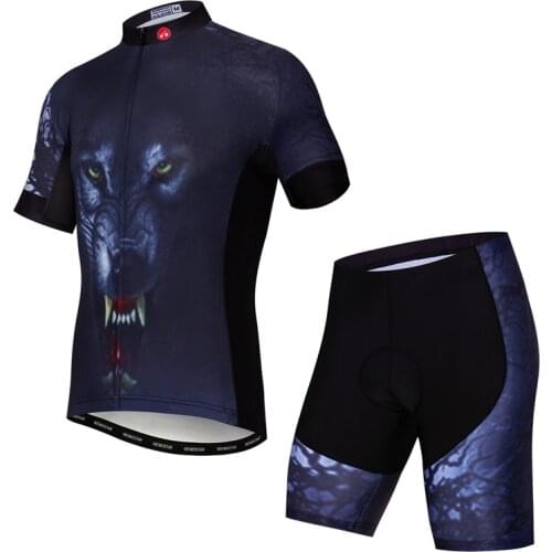 Weimostar Wolf Cycling Jersey Set Summer Mountain Bike Clothing Roupa Ciclismo Quick Dry Pro Bicycle Wear Clothes Ropa Ciclismo