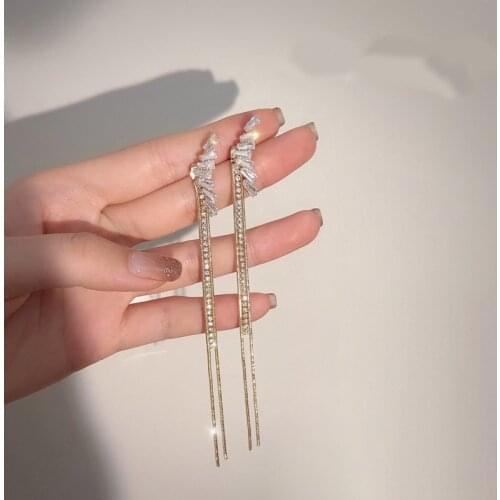 Vintage Crystal Geometric Women Dangle Earrings Champagne Wing Multilayer Crystal Ball Earrings For Women Drops Earrings