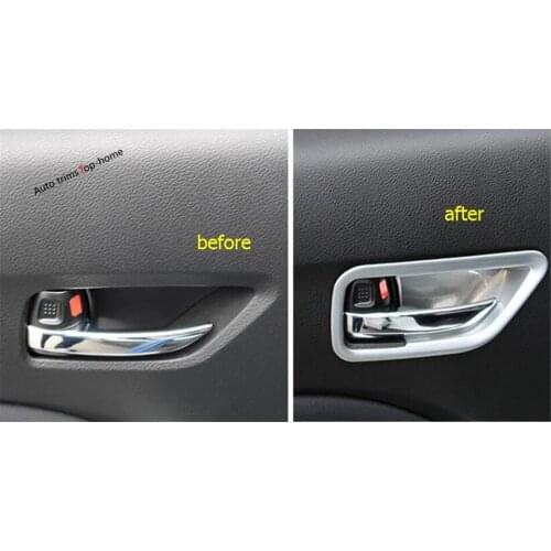 Yimaautotrims Inner Door Handle Knob Pull Bowl Cover Trim Fit For Suzuki Vitara Escudo 2015 - 2020 ABS Pearl Chrome Interior