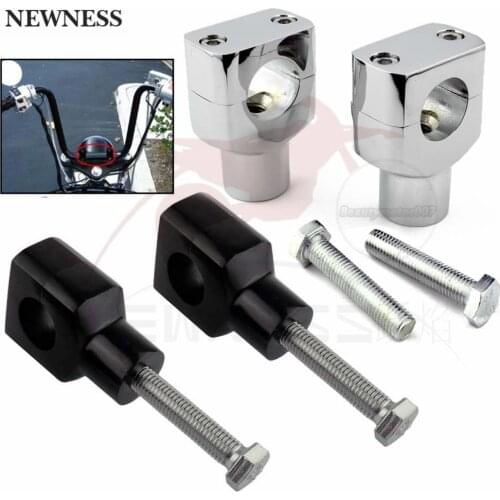 Motorcycle 7/8" 1" Handlebar Riser Clamp Aluminum For Harley Custom Springer Bobber Chopper 22mm 25mm Handlebars