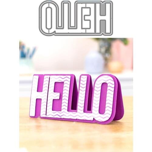 HELLO New 2021 Metal Cutting Dies for Scrapbooking Mold Cut Stencil Handmade Tools DIY Card Make Mould Model Craft Decoration