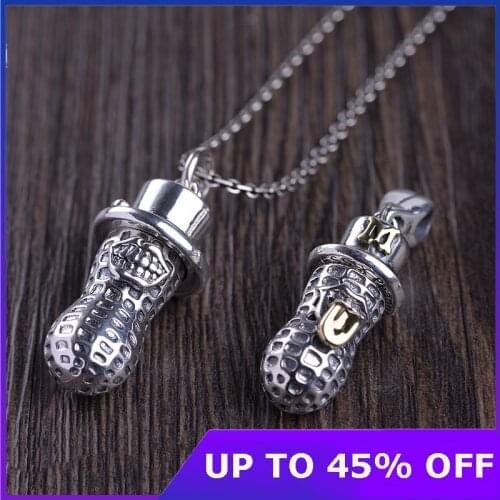 100% 925 silver restoring ancient ways is technology Women can open the silver locket cartoon peanuts Thai silver Jewelry Gifts