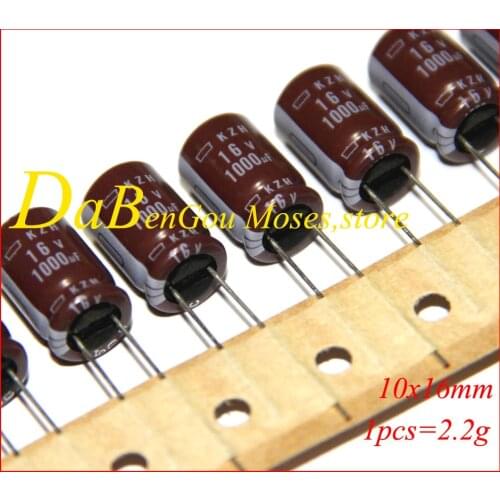16v 1000uf +/- 20% 100% NCC KZH Original New Capacitance Audio Electrolytic Capacitor Radial 10x16mm