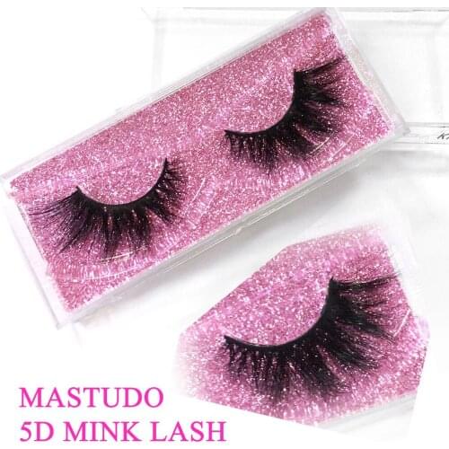 5D Mink Lashes 100% Hand-made Fluffy Messy Reusable 3D Real Mink Eyelashes Wholesale Bulk Eyelashes Makeup False Eye Lashe