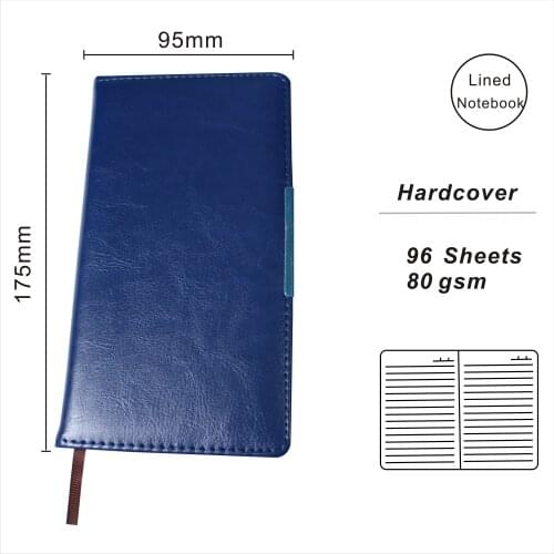 A6 PU Leather Lined Pocket Notebook Hardcover Paper Notepad Custom Logo Agenda Journals Personal Planner OEM Welcome